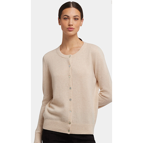 Cashmere Crewneck Cardigan